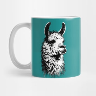 Grunge llama - Retro Alpaca Mug